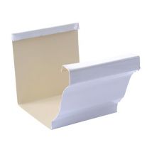 Jonction moulurée aluminium blanc pour gouttière EDILIANS