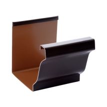 Jonction moulurée aluminium marron pour gouttière EDILIANS