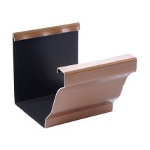 Jonction moulurée aluminium miel pour gouttière EDILIANS