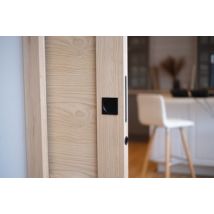 Poignée cuvette noire avec serrure pour porte coulissante BCD