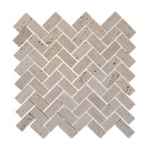 Mosaïque murale intérieur/extérieur chevron beige Cappadoce Classic 2,3x4,8 cm DISTRIMAT SUD