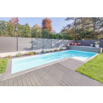 Lame de terrasse composite grise WPC - 22 x 145 x 2200 mm - SAB COMPOSITES