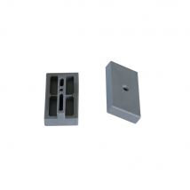Lot 200 clips de fixation plastique lame terrasse composite grise WPC - SAB COMPOSITES
