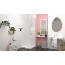 Receveur de douche 90x90 cm céramique blanc Meri - ONDEE