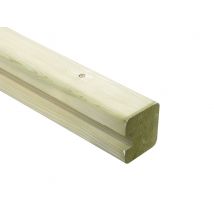 Poteau de départ/ fin rainuré pin pour palissade L 1800 x H 88 x Ep 88 mm OLG