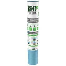 Sous-couche pour revêtements de sols avec pare-vapeur intégré - ép.1mm rouleau de 15m² ISOFEUTRE