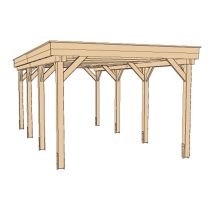 Carport simple 609 Livraison gratuite domicile, Livraison à domicile incluse - WEKA