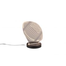 Lampe à poser LED Football noir et transparent 250 lumens blanc chaud - REALITY