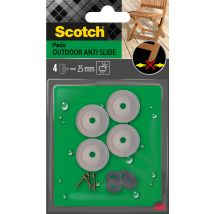 Patins anti-vibration à vis 25 mm transparent par 4 SCOTCH