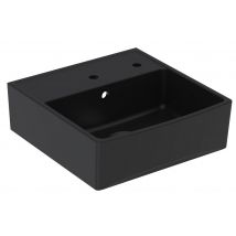 Evier de cuisine timbre d'office grès noir 60x63 cm 1 bac Walter - PERLINE