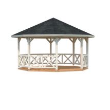 Kiosque bois Bois Naturel Betty 18m2 Livraison à domicile incluse