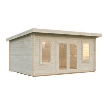 Abri de jardin bois Bois Naturel Lisa 14,2m2 Livraison à domicile incluse