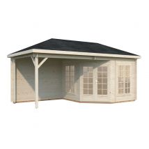 Abri de jardin bois Bois Naturel Melanie 7,0+8,1m2 Livraison à domicile incluse