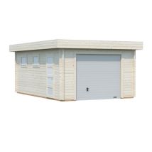 Garage bois Bois Naturel Rasmus 19m2 Livraison à domicile incluse