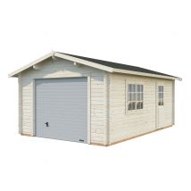Garage bois Bois Naturel Roger 19m2 Livraison à domicile incluse