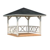Kiosque bois Bois Naturel Betty 9m2 Livraison à domicile incluse