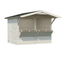Kiosque bois Bois Naturel Stella 5m2 Livraison à domicile incluse