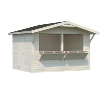 Kiosque bois Bois Naturel Stella 8,2m2 Livraison à domicile incluse