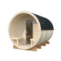 Sauna extérieur rond en bois Palmako Anita 4 places avec poêle - 10,4 m² - PALMAKO