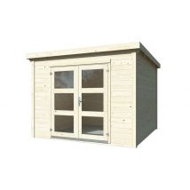 Abri de jardin bois Lya1 Naturel 7,5m2 Livraison à domicile incluse