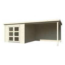 Abri de jardin bois Lya1 + Pergola Naturel 16,2m2 Livraison à domicile incluse