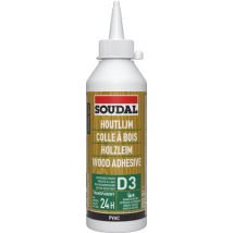 Colle à bois résistant à l'eau biberon 250 gr SOUDAL