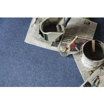 Moquette bleue aiguilletée à velours côtelé MALTA largeur 4 m vendue au m² BFS EUROPE