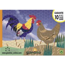 Grillage triple torsion en acier galvanisé 0,5 x 2,5 m maille hexagonale 2,5 x 2,5 cm GIARDINO