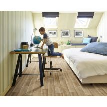 Sol PVC décor bois trento chalet oak rouleau de 4m vendu au m² BEAUFLOR