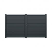 Portail battant aluminium MUGUET l.3,00 x H.1,78 m gris livraison directe à domicile GARDEN GATE