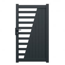 Portillon aluminium PIVOINE l.1,00 x H.1,78 m gris livraison directe à domicile GARDEN GATE