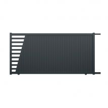 Portail coulissant aluminium PIVOINE l.3,60 x H.1,78 m gris livraison directe à domicile GARDEN GATE