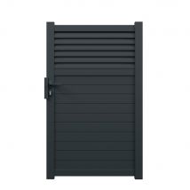 Portillon aluminium JASMIN l.1,00 x H.1,634 m gris livraison directe à domicile GARDEN GATE