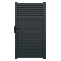 Portillon aluminium JASMIN l.1,00 x H.1,834 m gris livraison directe à domicile GARDEN GATE