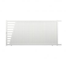 Portail coulissant aluminium PIVOINE l.3,60 x H.1,78 m blanc livraison directe à domicile GARDEN GATE