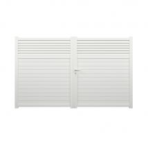 Portail battant aluminium JASMIN l.3,00 x H.1,834 m blanc livraison directe à domicile GARDEN GATE