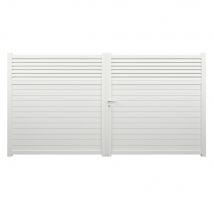 Portail battant aluminium JASMIN l.3,50 x H.1,834 m blanc livraison directe à domicile GARDEN GATE