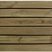 Dalle pin rainurée traitée autoclave vert - 44 x 500 x 500 mm - HENRY TIMBER