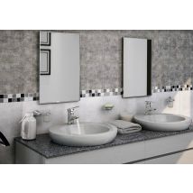 Faïence blanche murale intérieur gris foncé LOFT ép 8 mm 25 x 40 cm paquet de 1 m² ELYSSA TRADING
