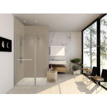 Paroi de douche à l'italienne avec déflecteur Hawai transparente 40 + 100 x 205 cm