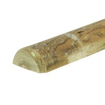 Demi-rondin bois en pin traité autoclave classe 4 - Ø80 x 2000 mm - HENRY TIMBER