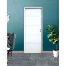 Bloc-porte postformé prépeint QUADRIZ H.204 X l.73 cm poussant gauche SMIS
