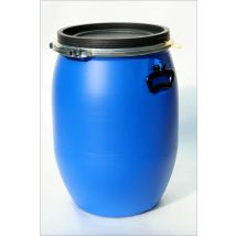 Fût alimentaire bleu avec couvercle à ouverture totale bidon de 60 litres