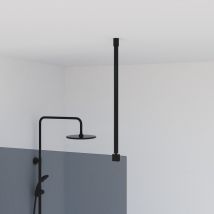 Barre de fixation murale 60 cm verticale noire pour paroi de douche - OCEA