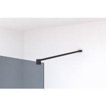 Barre de fixation murale 120 cm horizontale noire pour paroi de douche - OCEA