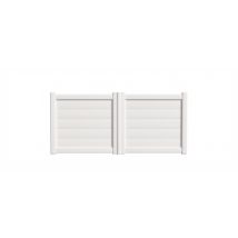 Portail battant aluminium ENZO l.3,00 x H.1,75 m blanc - PREFALU