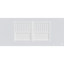 Portail battant aluminium JULES l.3,00 x H.1,35 m blanc - PREFALU