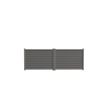 Portail battant aluminium ALIZEE l.3,00 x H.1,71 m gris - PREFALU