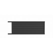 Portail coulissant aluminium ENZO l.3,50 x H.1,70 m gris - PREFALU