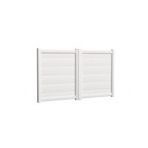 Portillon battant aluminium ENZO l.1,00 x H.1,75 m blanc - PREFALU